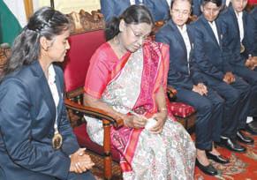 President Droupadi Murmu hosts Blind Women's T20 WC winners