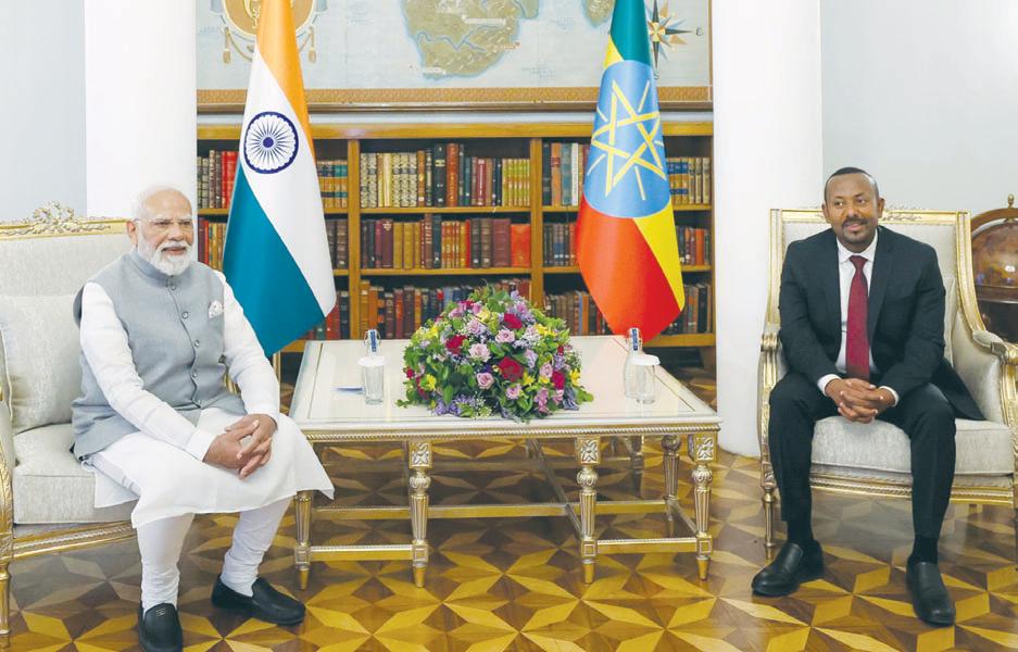 India, Ethiopia natural partners in regional peace, security and connectivity: PM Modi