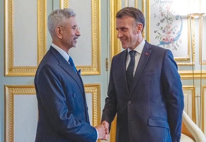 Jaishankar meets Macron, hails 'sentiments' for strategic relation
