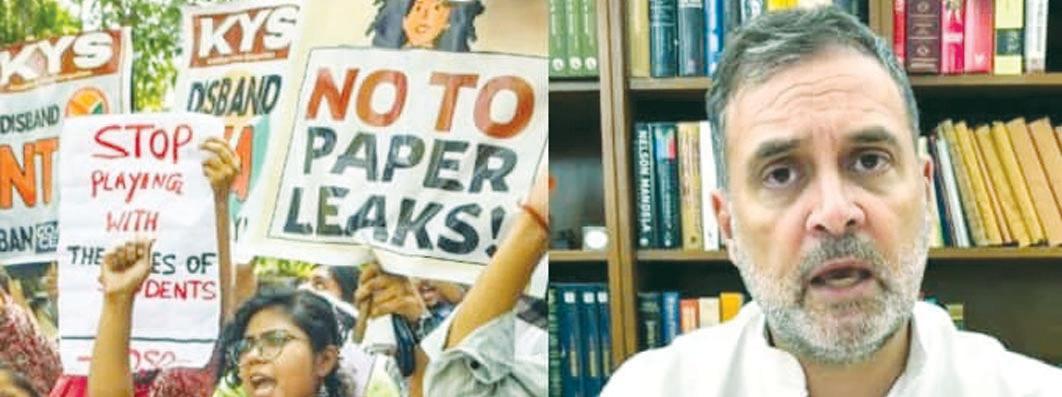 Rahul: PM making reels, while youth protesting paper leaks