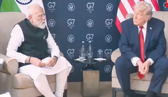 G7 meet: Modi raises seafarers’ safety with Trump; ties have ‘new speed, new energy’