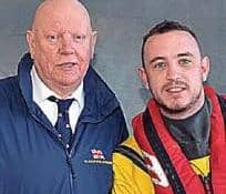 Lifeboat dad and son bow out together