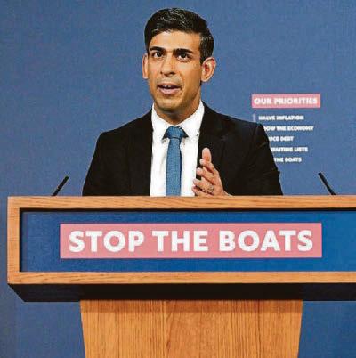 Rishi's regret over stop boats slogan