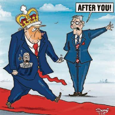 Trump visit disarms attack line on Farage