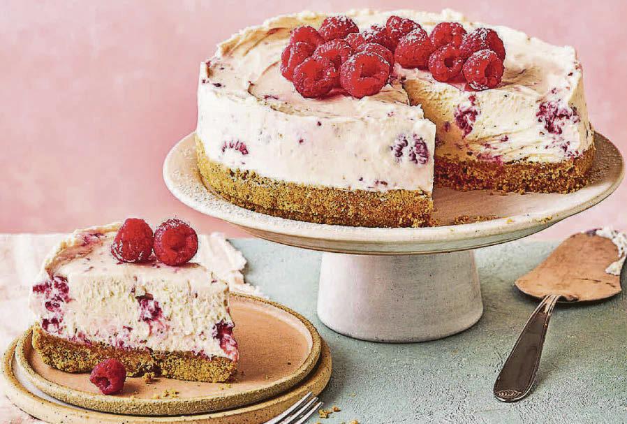No-bake raspberry cheesecake
