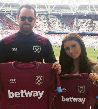 I have hated every boyfriend... then she comes home with West Ham's captain...I'd put my lips on this geezer myself