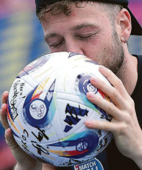 As injured Sam finishes his £1.5m Soccer Aid challenge he reveals..