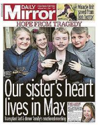 NHS organ donor law's Max toasts 18th party
