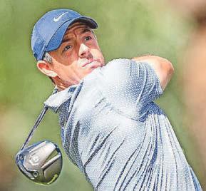 LOWRY SHARES LEAD BUT RORY WATER-LOGGED