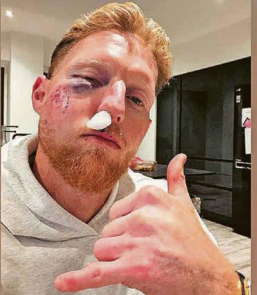 STOKES IS CUT AND BOWLED