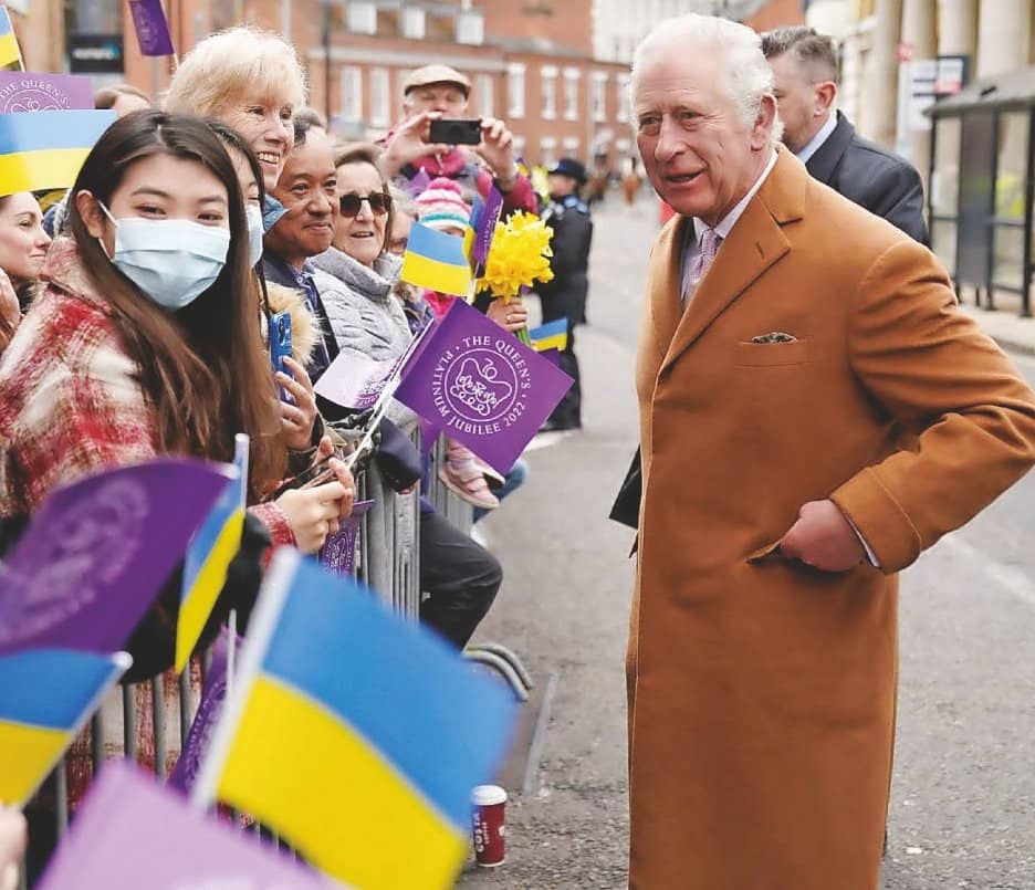 Charles's rich praise for warzone aid