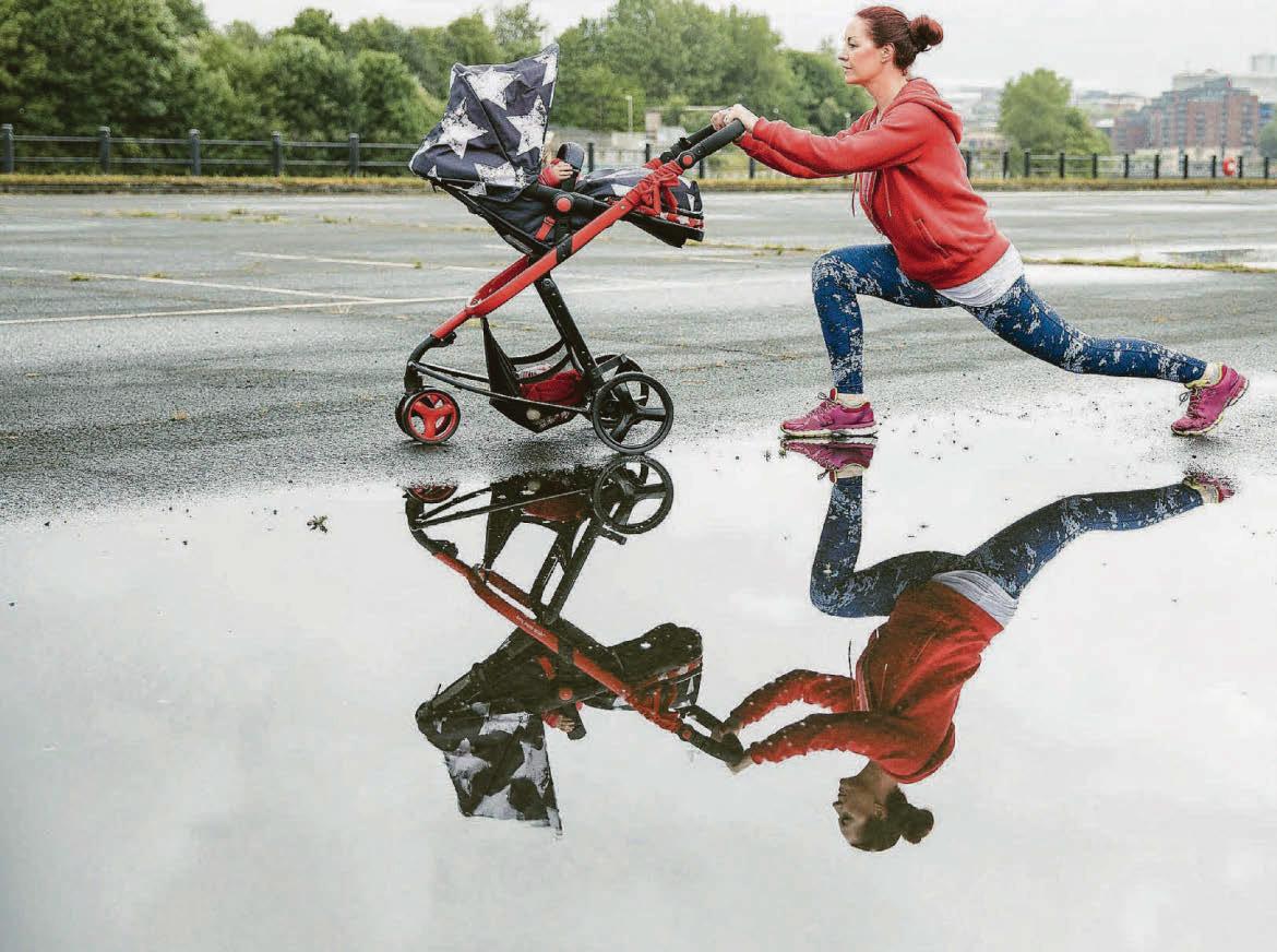 It's no chore... packed family life gives birth to time-saving micro-workout