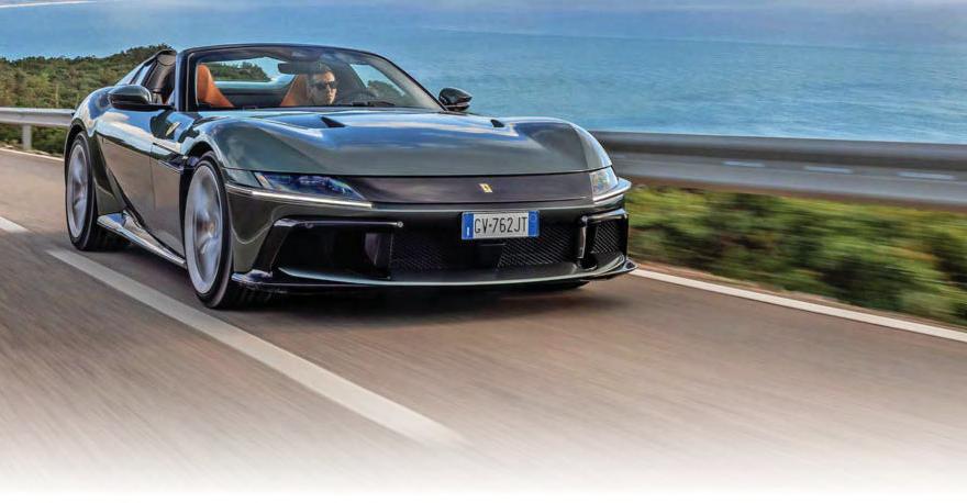 FERRARI SPIDER LEGS IT FROM THE TOP DOWN