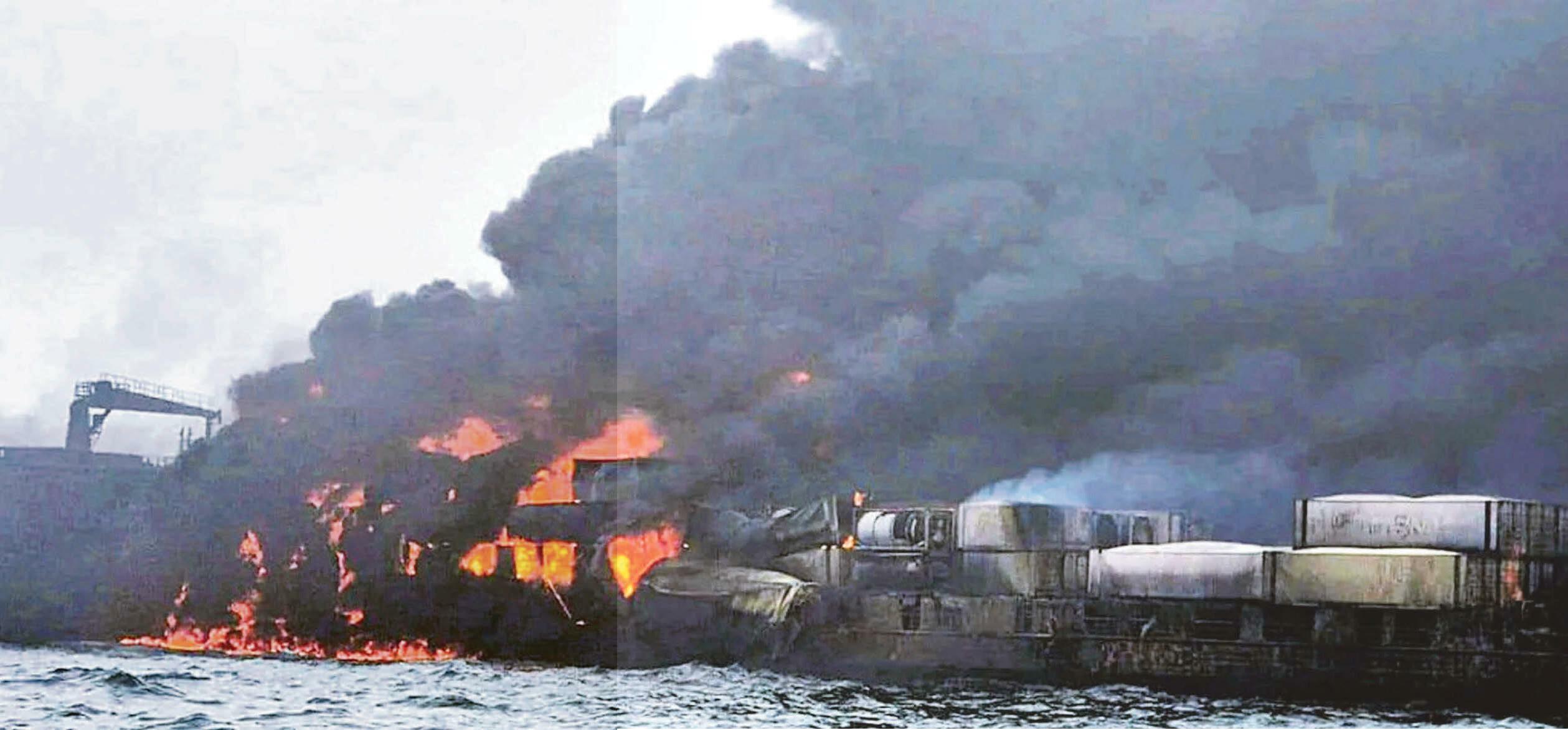 36 saved as cargo ship hits oil tanker