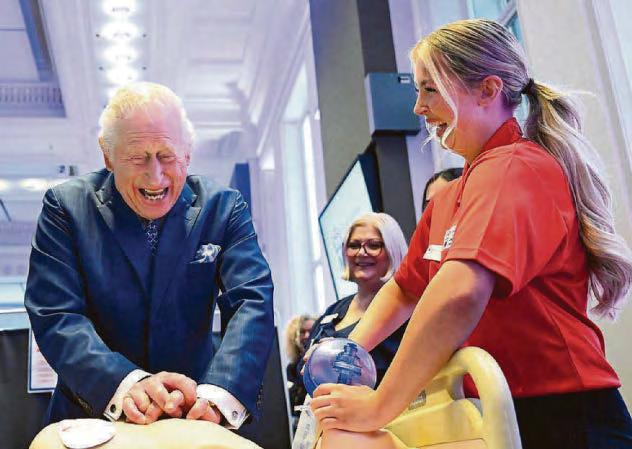 Charles so pumped to refresh his CPR skills