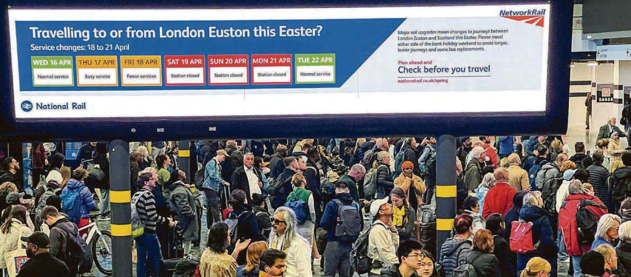 Easter travellers facing rail disruption and traffic jams