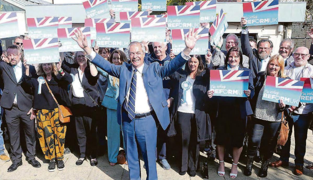 Reform poll lead would make it biggest party in Commons