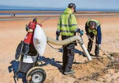 Hoovering up plastic waste from beaches