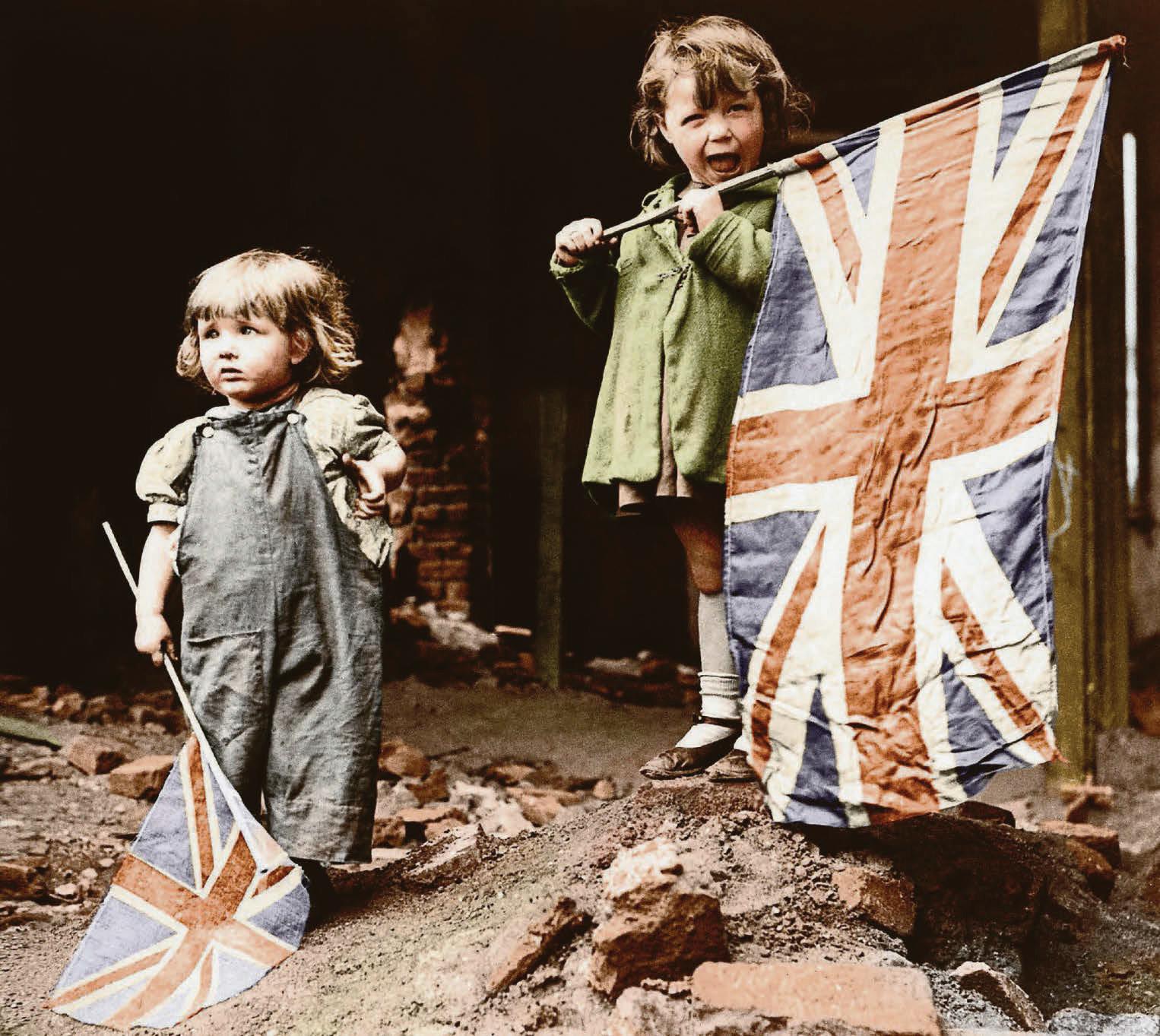 Little flag girl whose image helped to capture the joy of VE Day