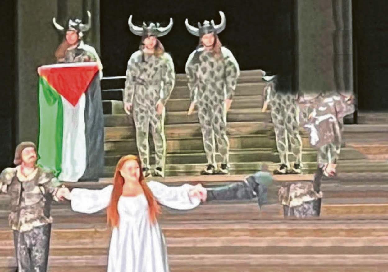 Palestine flag stunt on Royal Opera House stage