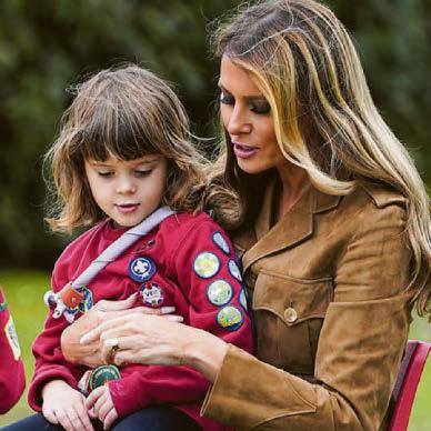 Louis is just bonkers about conkers, says Princess as she and Melania meet scouts