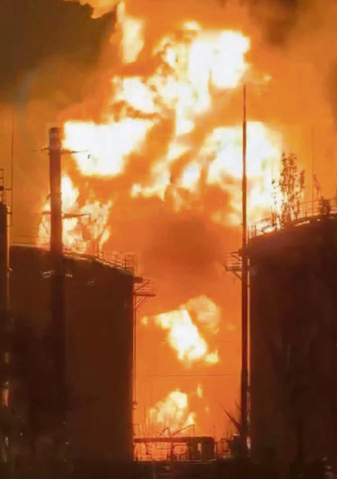 250 Kyiv drones strike key Russian oil depot