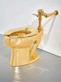 Someone's feeling flush... gold toilet sells for £9.2m