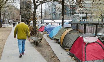 'Intimidation' as tent city sprawls despite protests