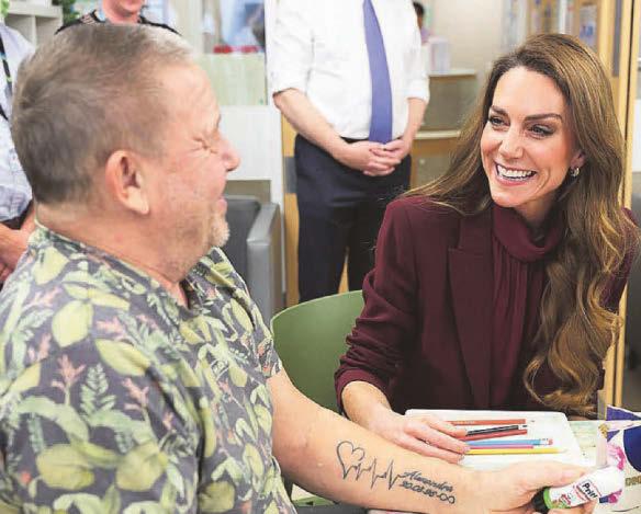 VIPs candid about cancer during surprise NHS visit