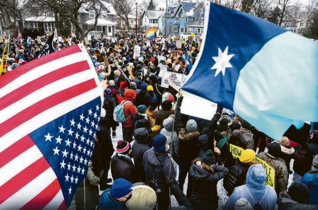 Mass protests grip US after mum's ICE killing