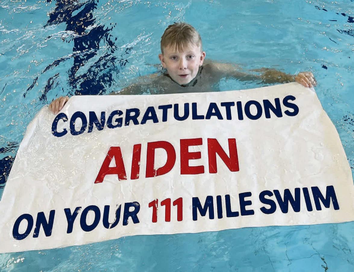 Aiden takes the plunge to raise money for charity