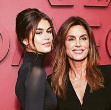 Kaia doffs cap to mum Cindy