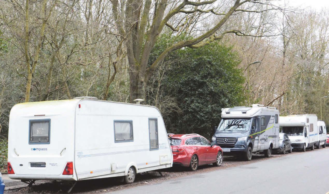 Anger over caravans on Millionaires' Row