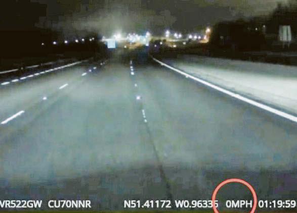 100mph driver was asleep in motorway lane for 20 minutes
