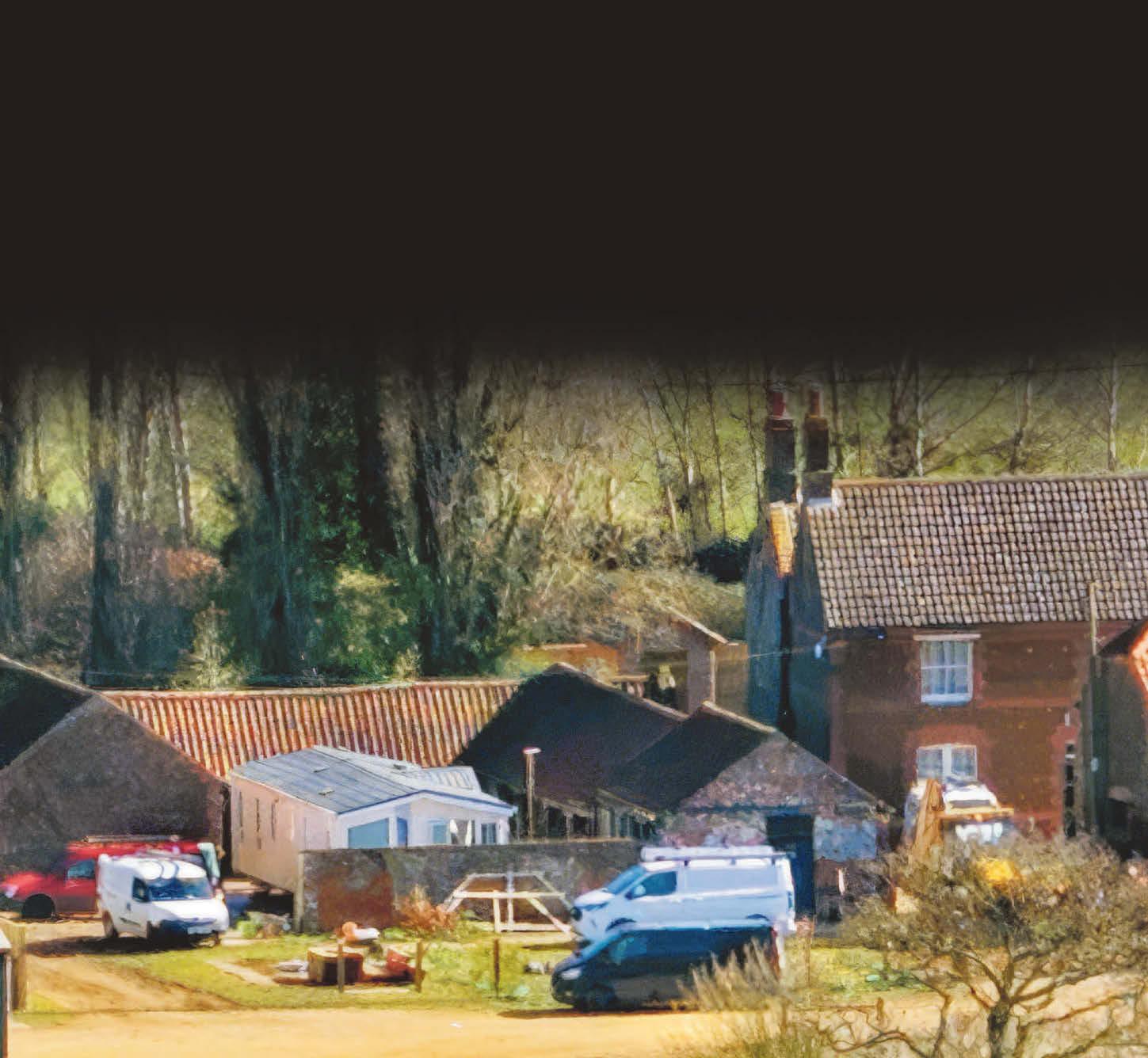 Caravan seen at Andrew's farm house