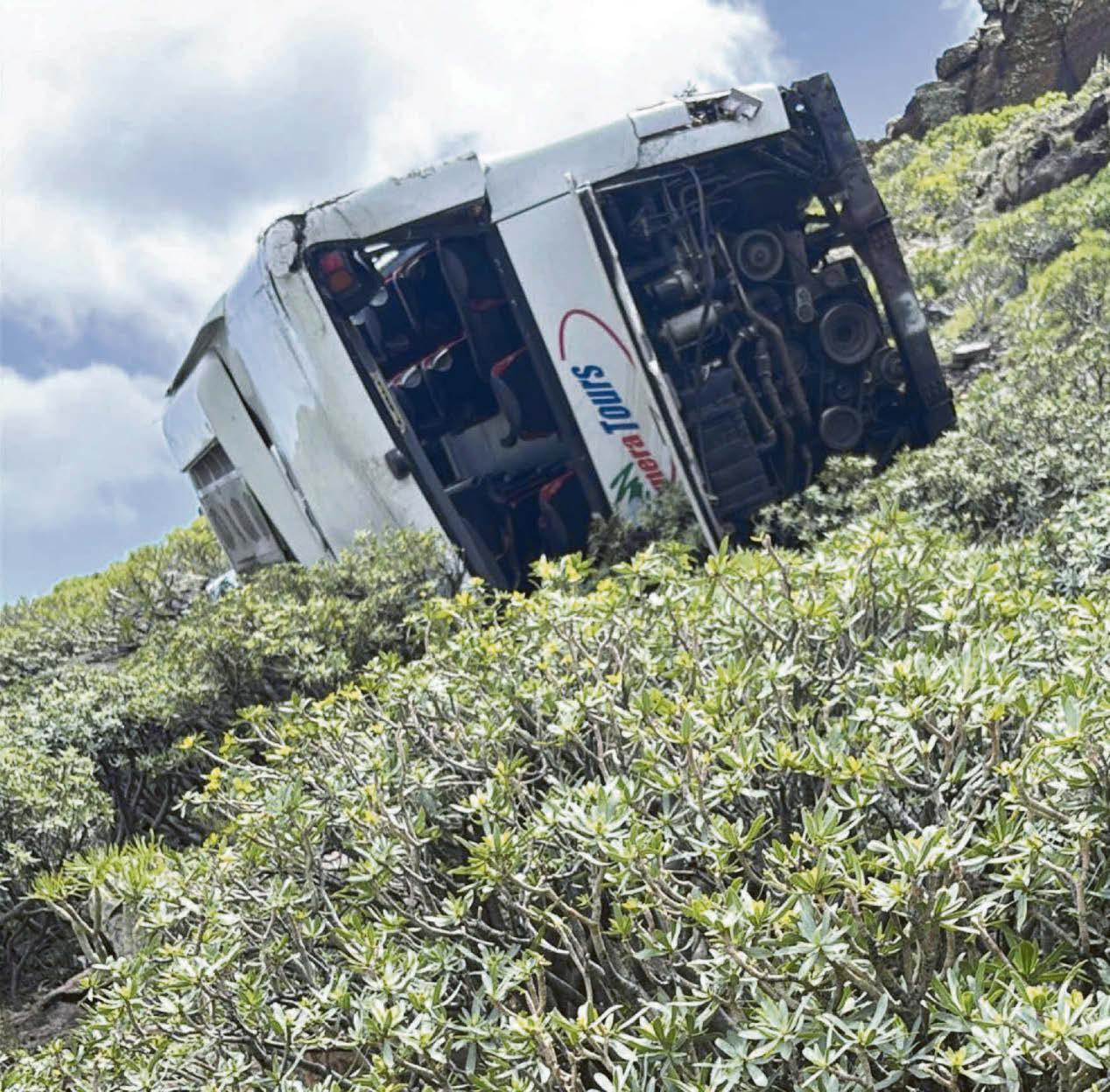 British tourist, 77, dies as bus plunges off road