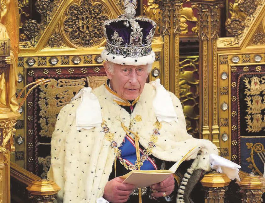 King facing 'awkward' speech amid the chaos