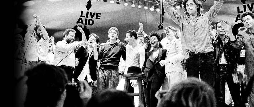 Live Aid a bit of all white..