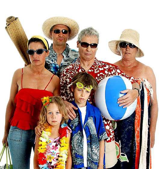 Families in get away from it all-inclusive
