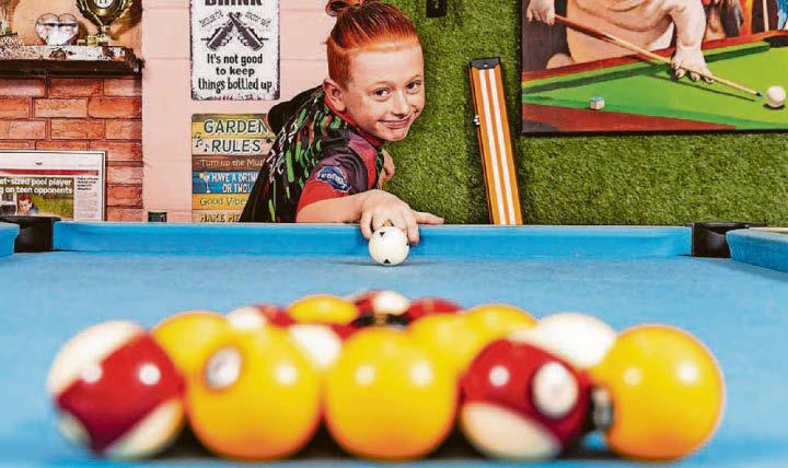 Eight ball in pocket