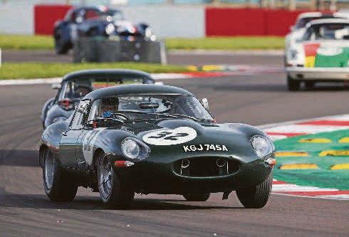 Vintage racers on track