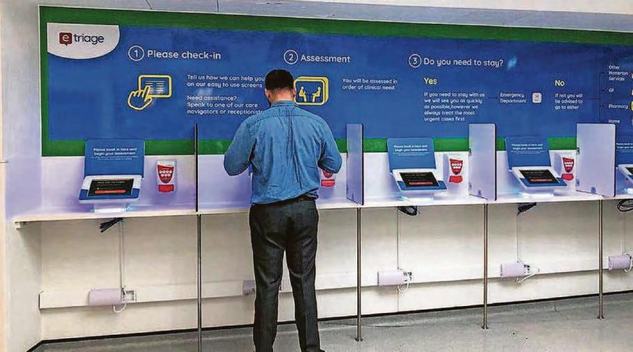 First look at eTriage system kiosks available in hospital