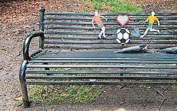 Sick vandals torch memorial bench