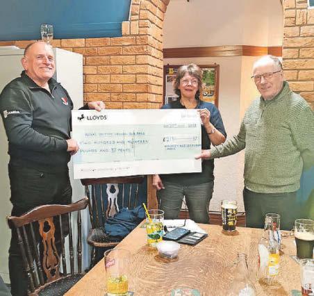 It's a double cheque presentation for Burbage British Legion