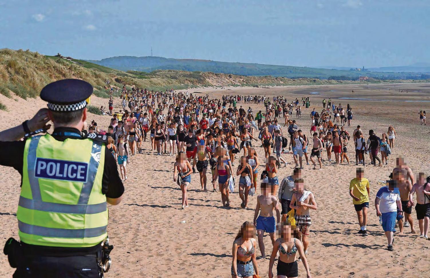Boozy kids scaring families from beach