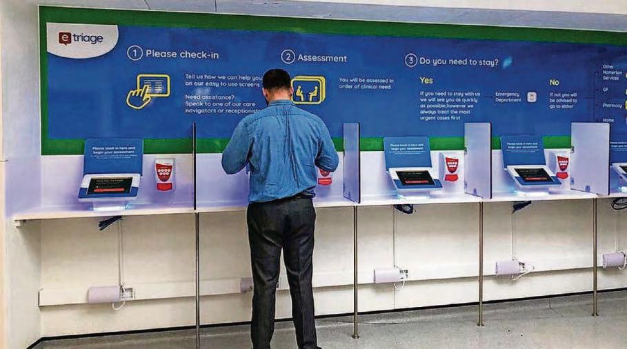 First look at eTriage system kiosks available in hospital