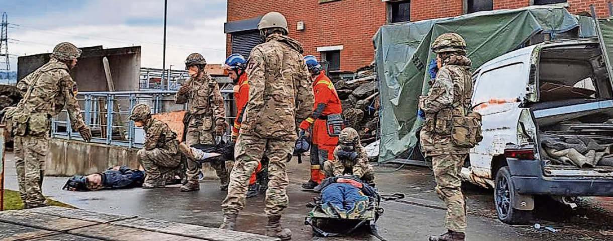 Firefighters put Army reservists to the test