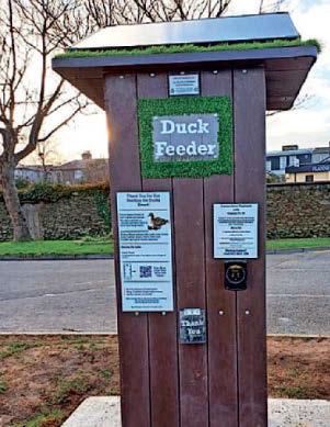 Dispensing healthy snacks for Callander ducks