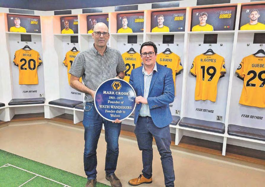 Blue plaque and book to celebrate an unsung football hero