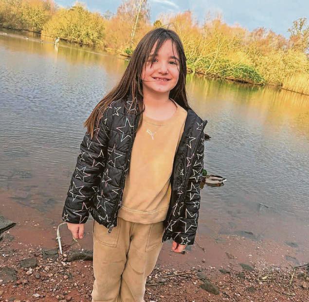 Esmai, 7, treated for a brain tumour after ‘seeing spots’